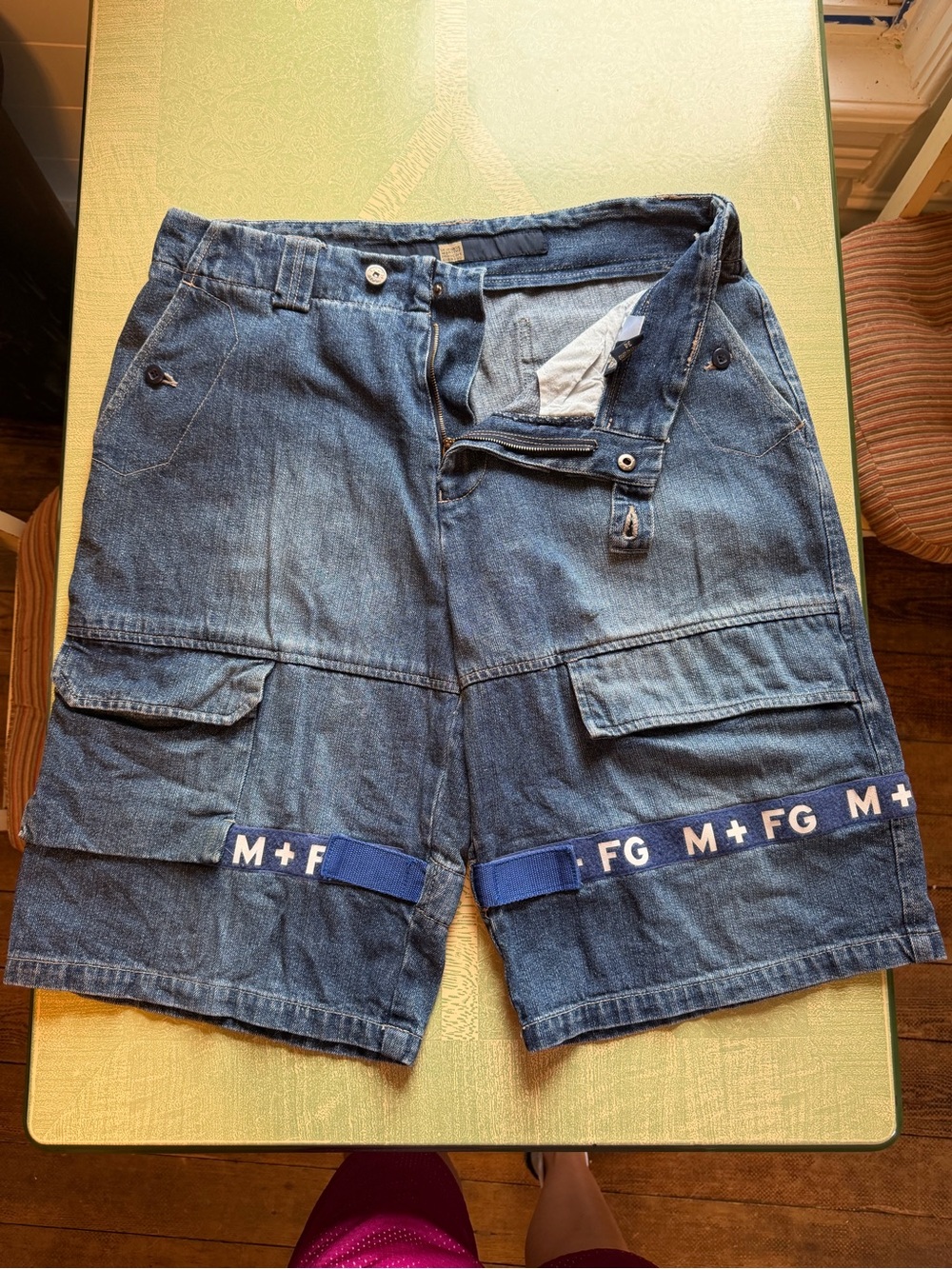 Vintage Marithe Francois Girbaud Denim Shorts Size 34 Baggy Skate Hip Hop